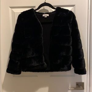 Calvin Klein cropped fur jacket